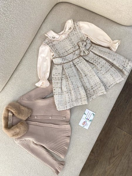 فستان بناتي 3 قطع