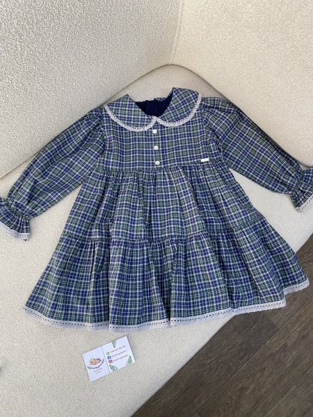 فستان كاروهات ناعم