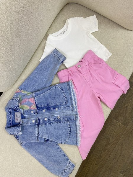 طقم جينز بناتي