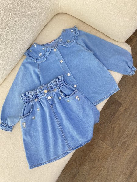 طقم جينز بناتي سنوات