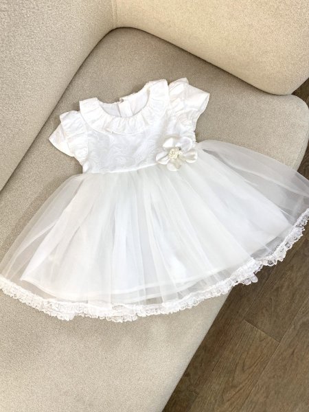 فستان بناتي أبيض