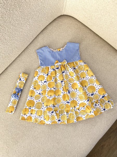 فستان بناتي أصفر