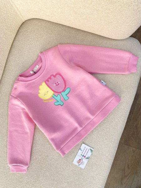 بلوزة فوتر مبطن زهري