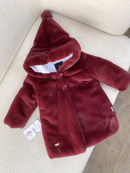 جاكيت فرو خمري ثقيل