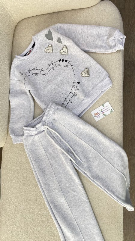 تريننج بناتي رمادي أنيق