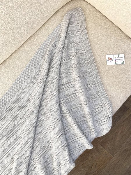 حرام صوف ناعم رمادي