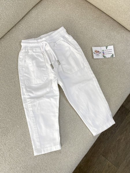 بنطلون بيبي أشهر أبيض